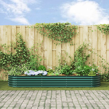 Tuin Verhoogd Bed Gegalvaniseerd Staal 320 x 80 x 44 cm Groen