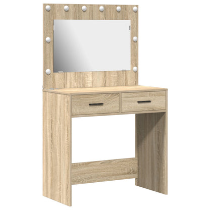 Kaptafel Met Led-Verlichting Sonoma eiken 78.5 x 41 x 135 cm