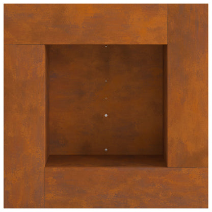 Vuurkorf Vierkant Verweerd Staal 60 x 60 x 30 cm Verweerd staal/Bruin