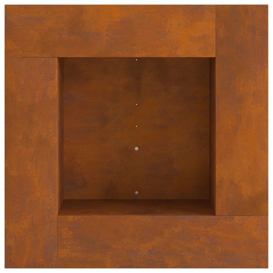 Vuurkorf Vierkant Verweerd Staal 60 x 60 x 30 cm Verweerd staal/Bruin