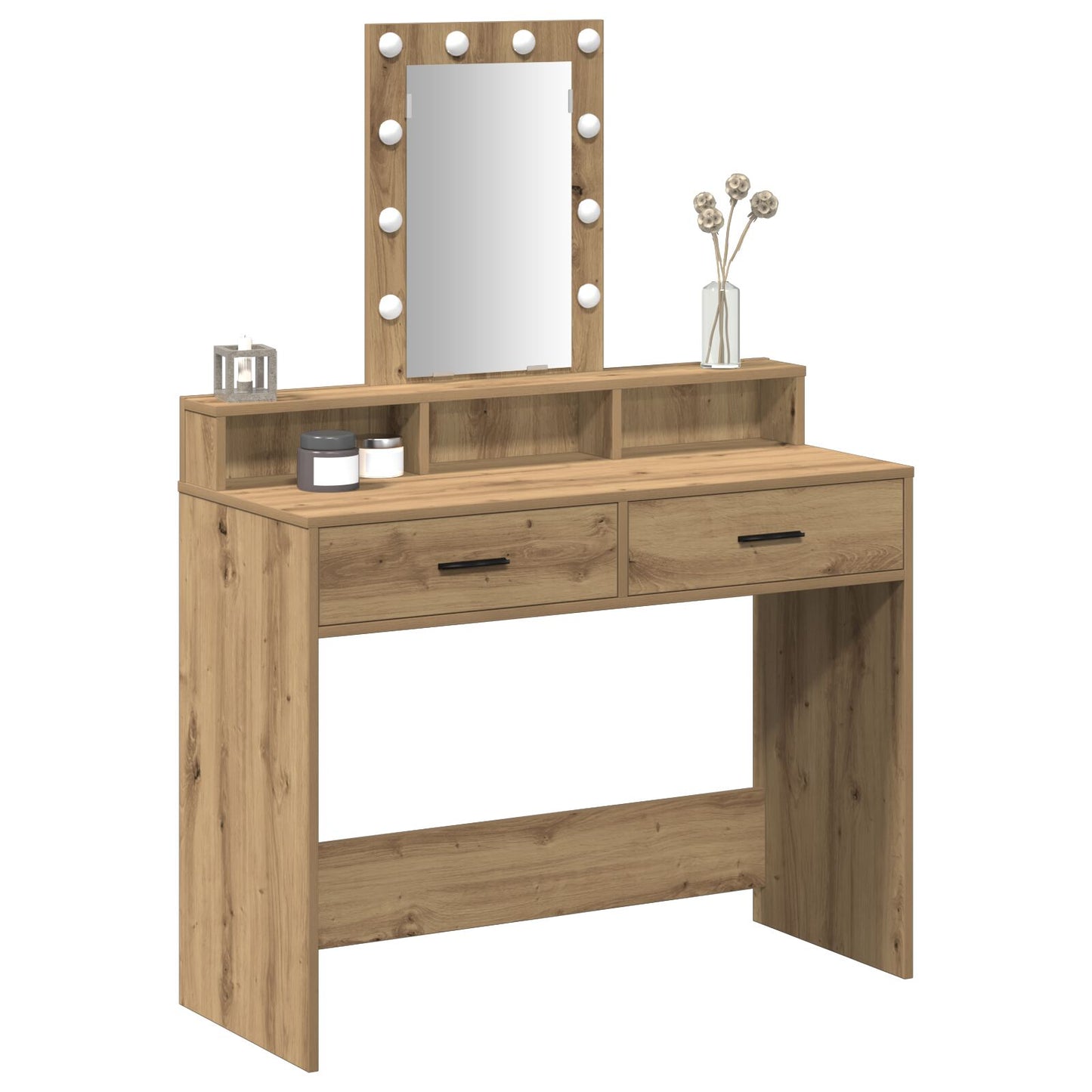 Kaptafel Met Led-Verlichting Artisan eiken 100 x 41 x 140 cm