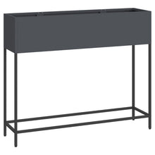 Verhoogde Tuinbak Staal Anthraciet 100 x 26 x 82 cm