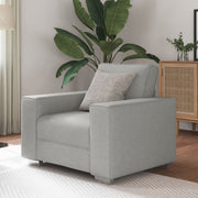 Fauteuil wolkengrijs 100x77x82 cm polyester