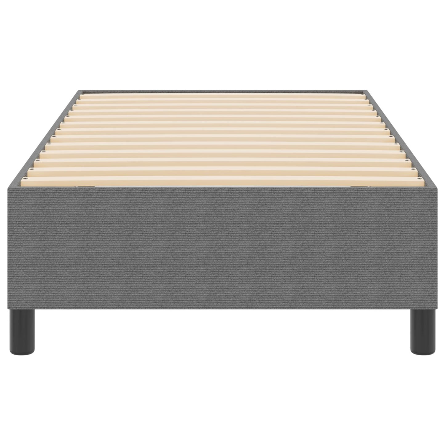 Boxspringbed Katoenen Stof Lichtgrijs 100 x 200 cm