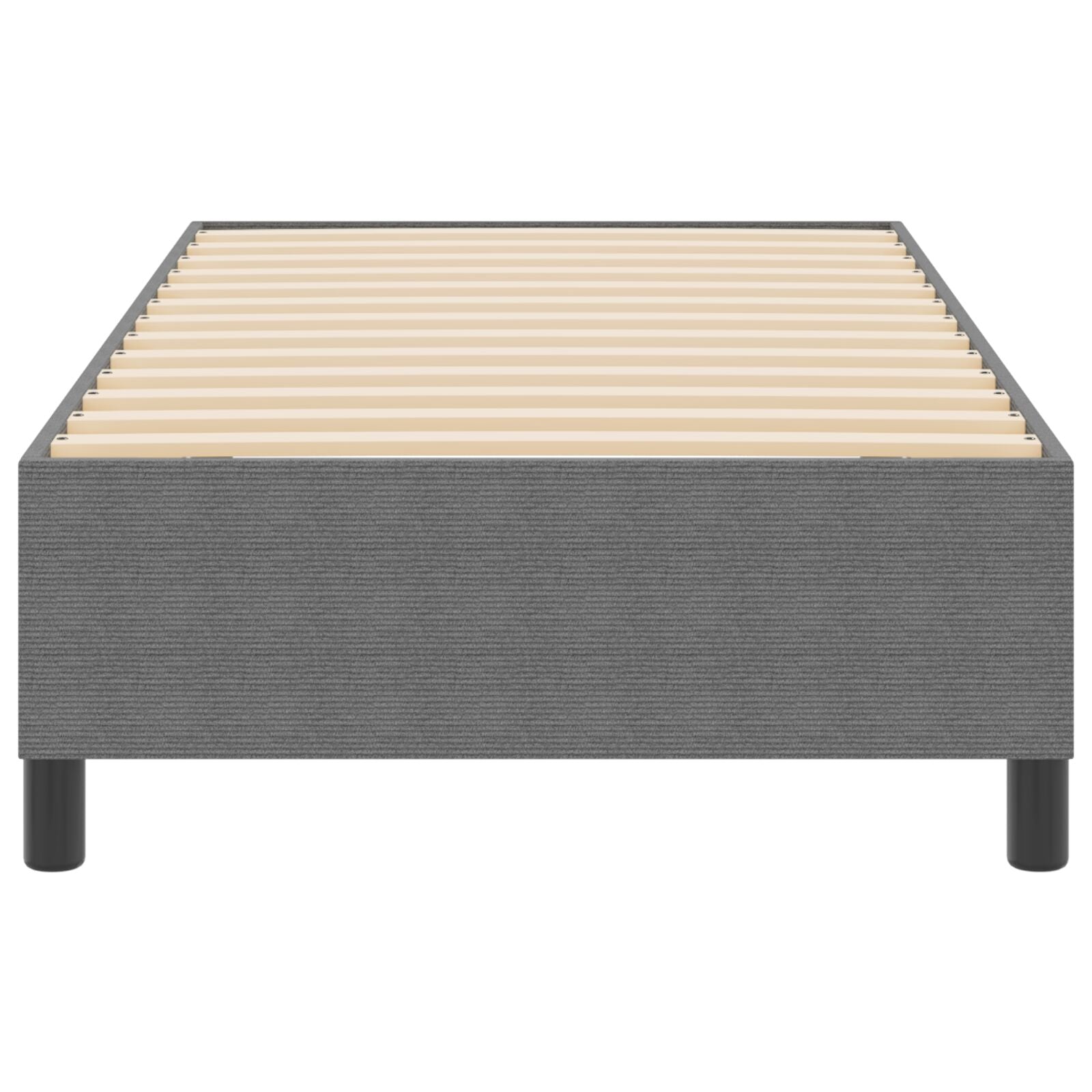 Boxspringbed Katoenen Stof Lichtgrijs 100 x 200 cm
