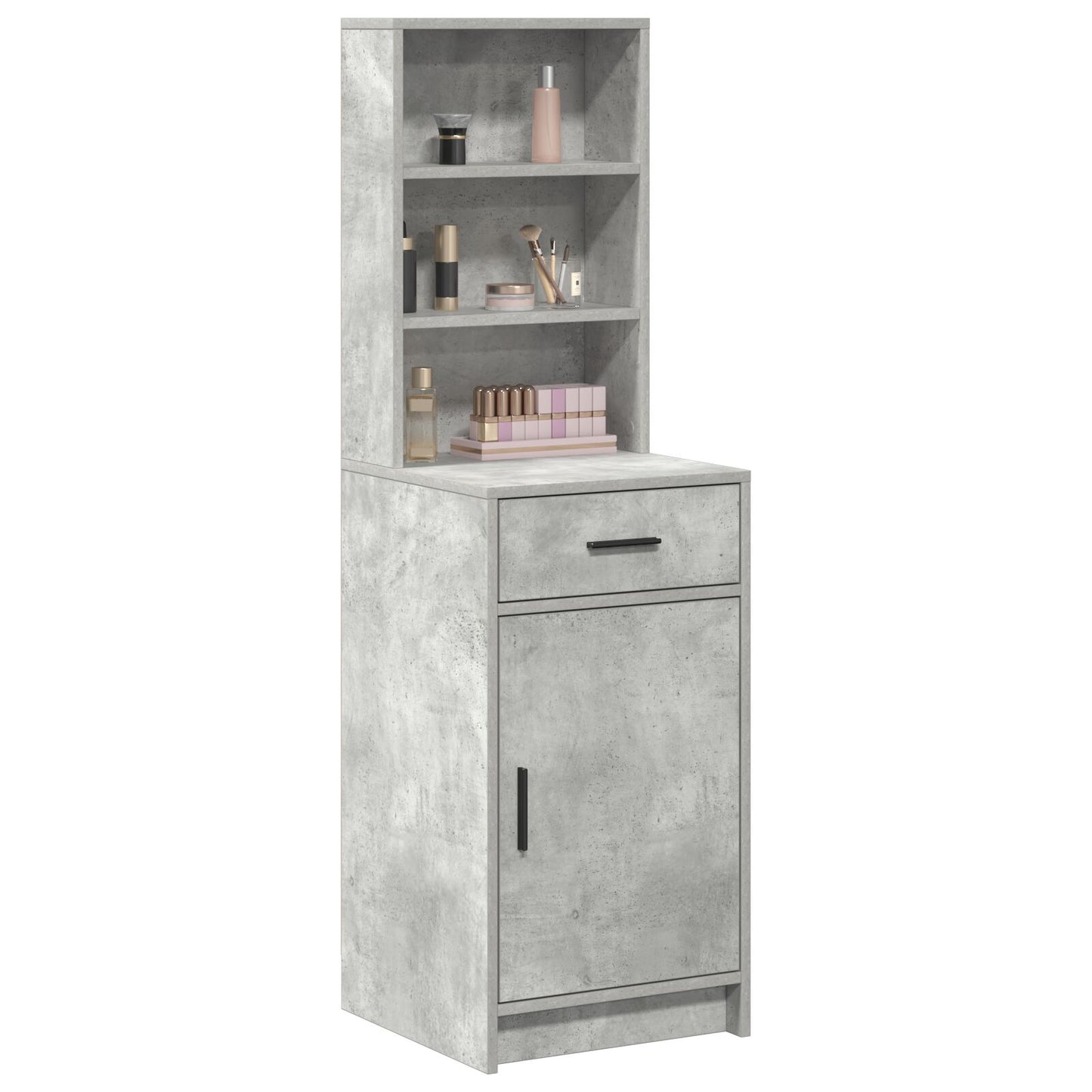 Hoge Kast 40X41X135 Cm Bewerkt Hout Beton grijs