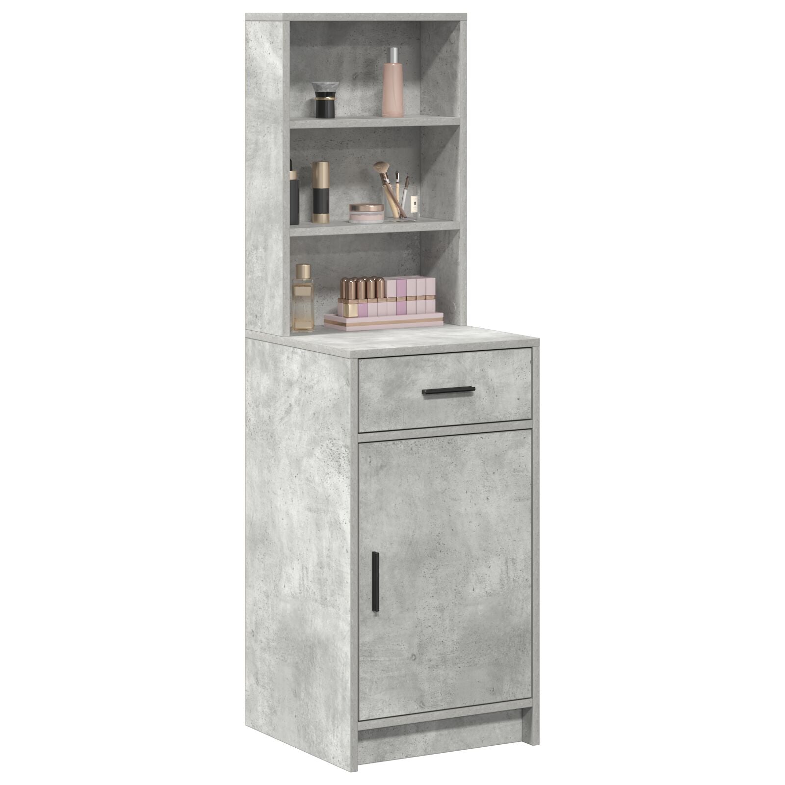 Hoge Kast 40X41X135 Cm Bewerkt Hout Beton grijs