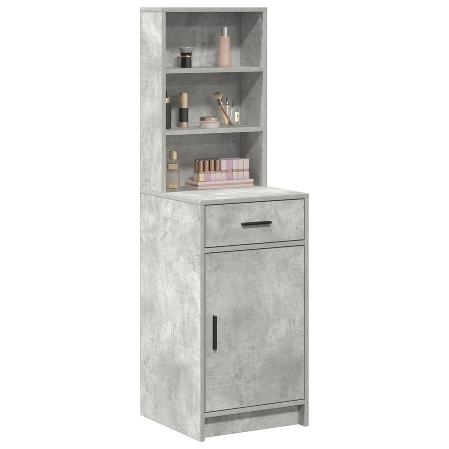 Hoge Kast 40X41X135 Cm Bewerkt Hout Beton grijs