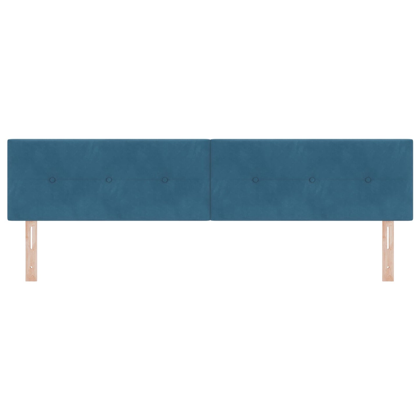 Hoofdbord Met Knopen Fluweel Donkerblauw 200 cm Laag hoofdbord