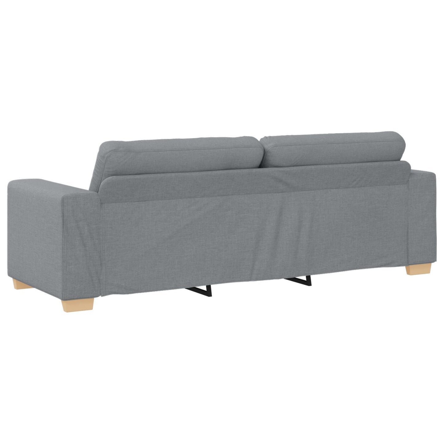 3-Delige Sofa Set Met Kussens Stof Lichtgrijs