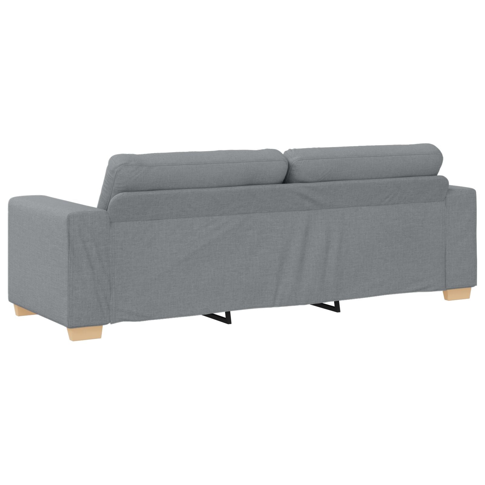 3-Delige Sofa Set Met Kussens Stof Lichtgrijs