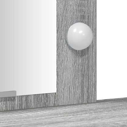 Kaptafel Met Led-Verlichting 102X33X135 Cm Grijs sonoma