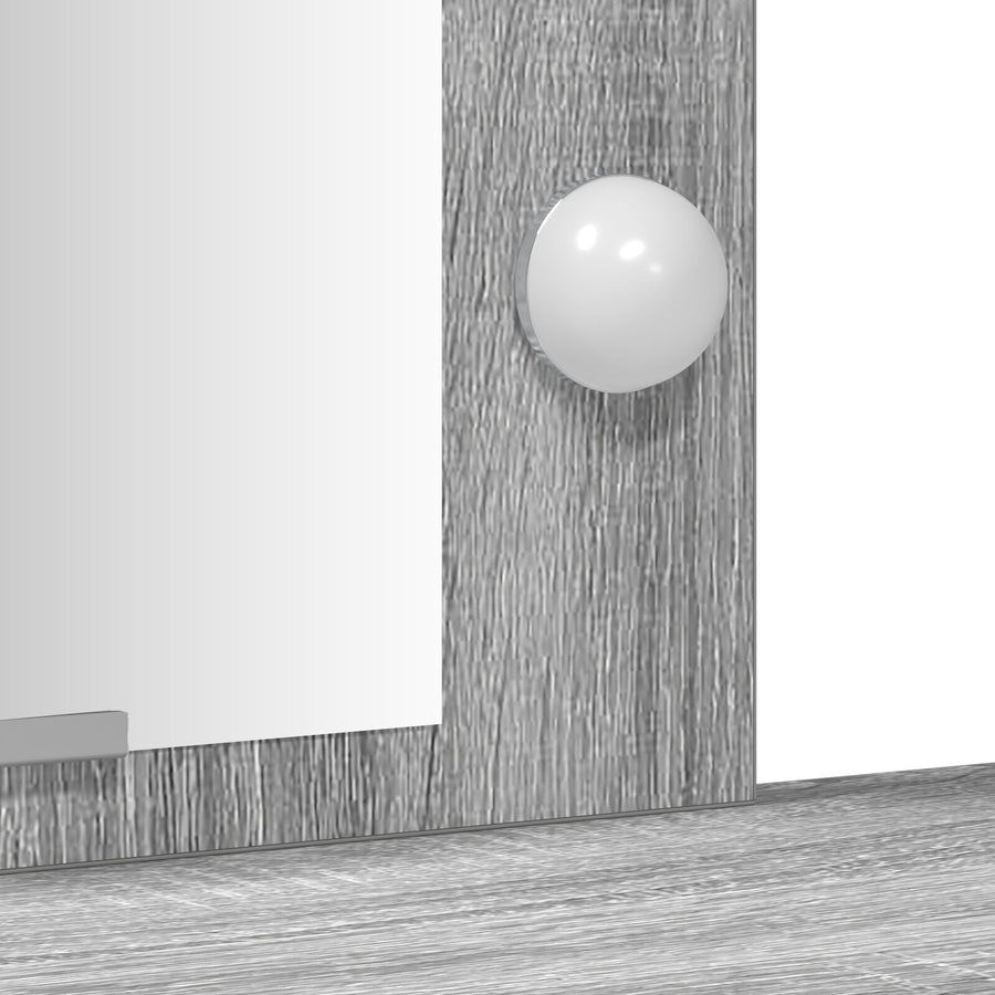 Kaptafel Met Led-Verlichting 102X33X135 Cm Grijs sonoma