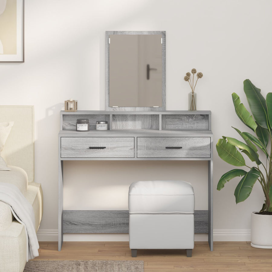 Kaptafel Met Lades Grijs Sonoma 100 x 41 x 140 cm Grijze sonoma