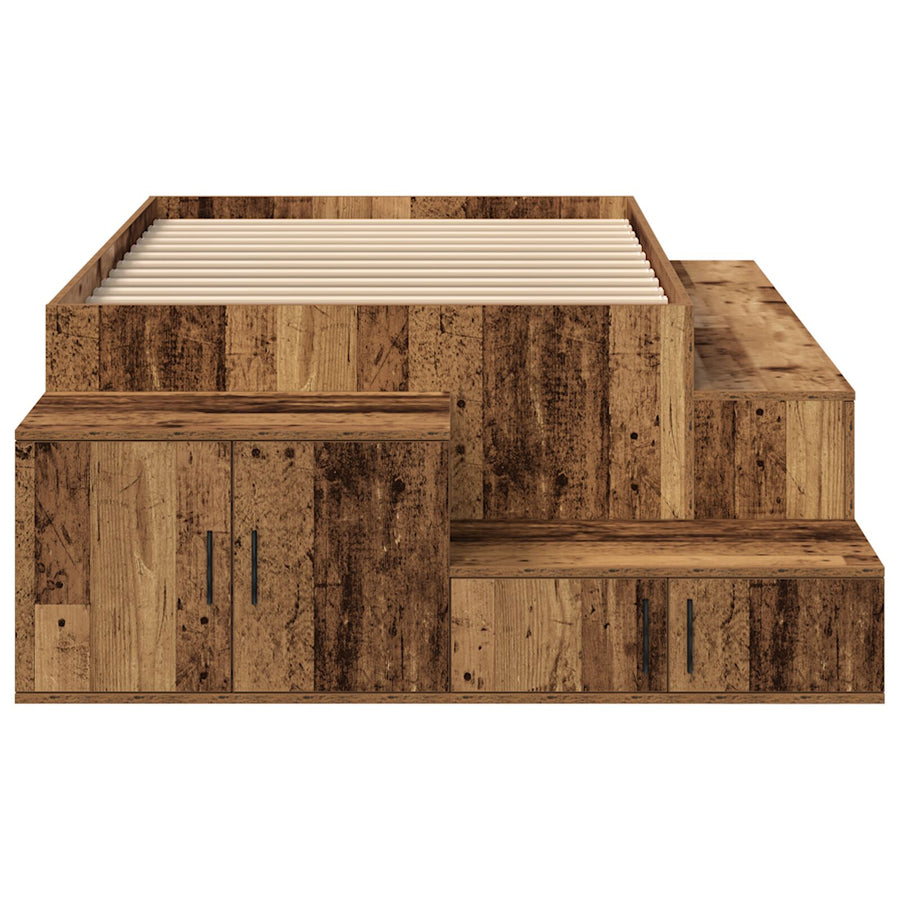 Opslagbed Oud Hout Massief Hout En Fineer 75 X 190 Cm Opslag Artisanaal Eiken