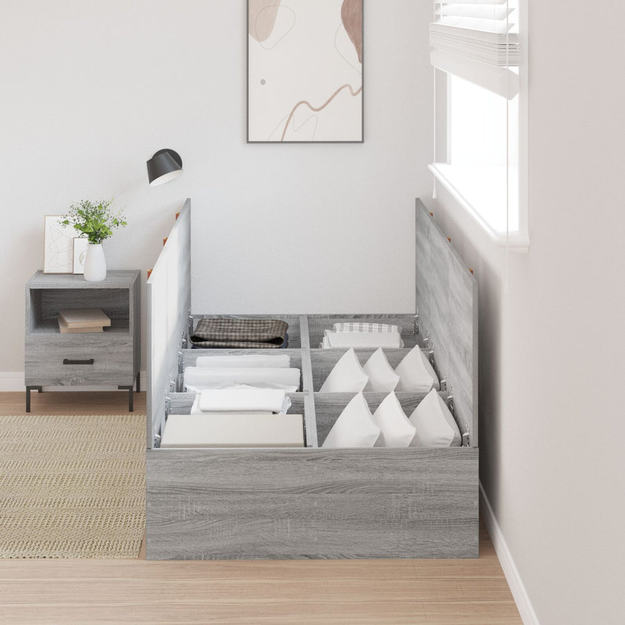 Opbergbedframe Grijs Sonoma 90 x 190 cm