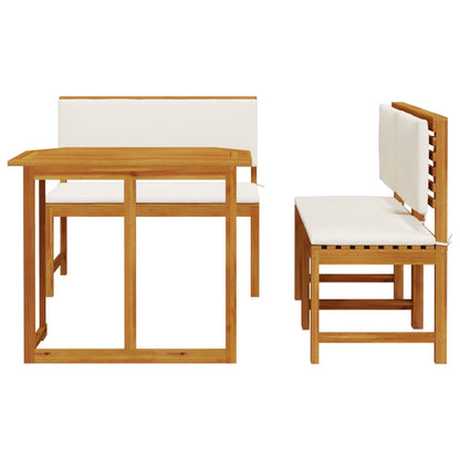 4-Delig Tuin Eetset Van Massief Acaciahout