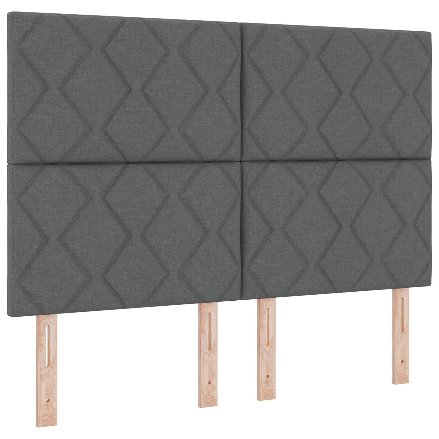 Hoofdbord Geometrisch Ontwerp Donkergrijs 160 cm Stof