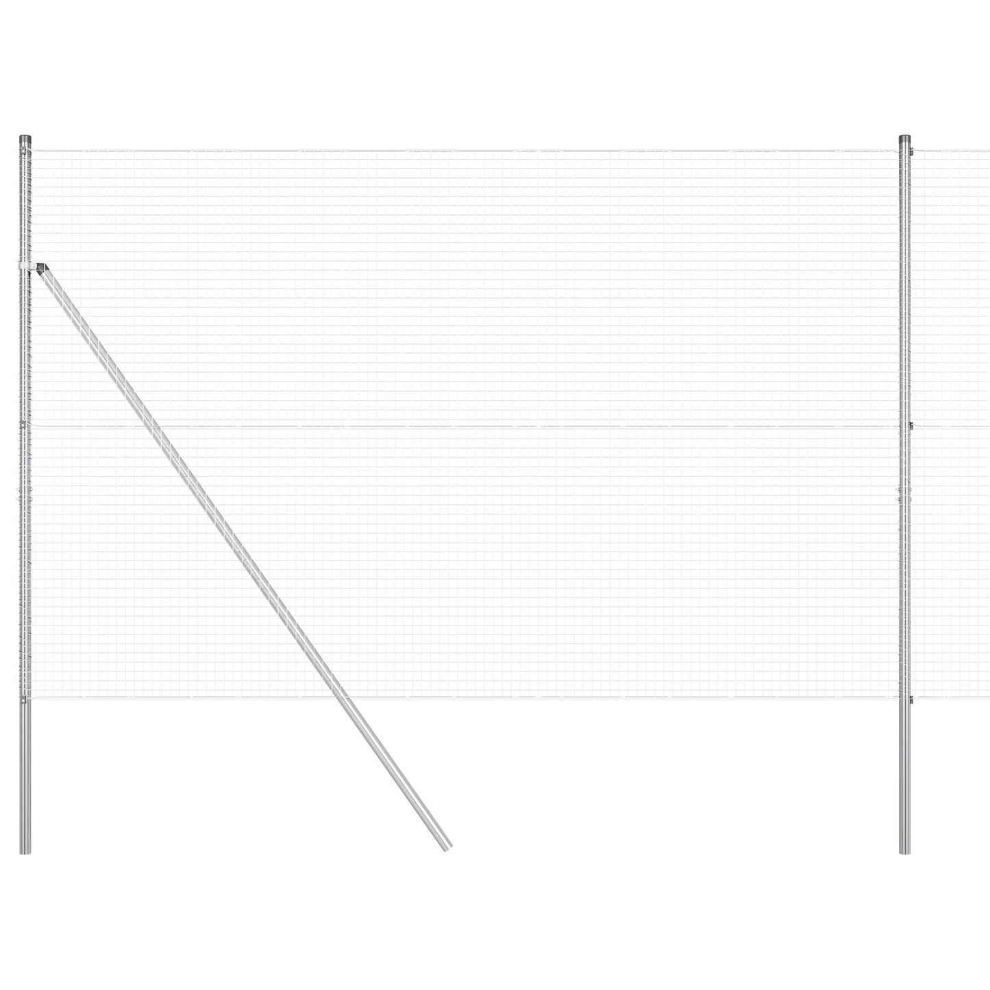 Gelast Gaashek Met 13 Palen 1.5X50 M Verzinkt Staal Gegalvaniseerd Staal
