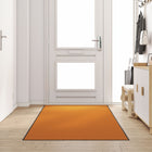 Deurmat 120x250 cm oranje zwart polyamide PVC