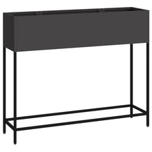 Verhoogde Tuinplantenbak Staal Zwart 100 x 26 x 82 cm