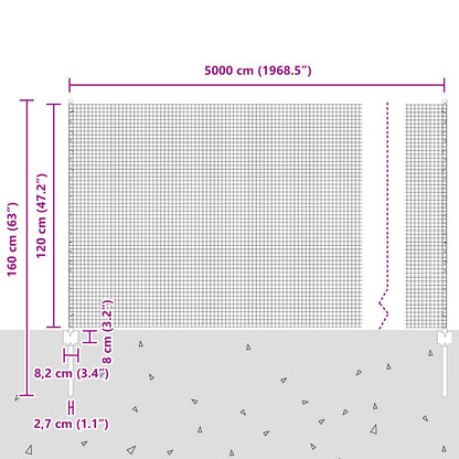 Gelast Draadhek Met 22 U-Posts Groen 1.2X50 M Staal