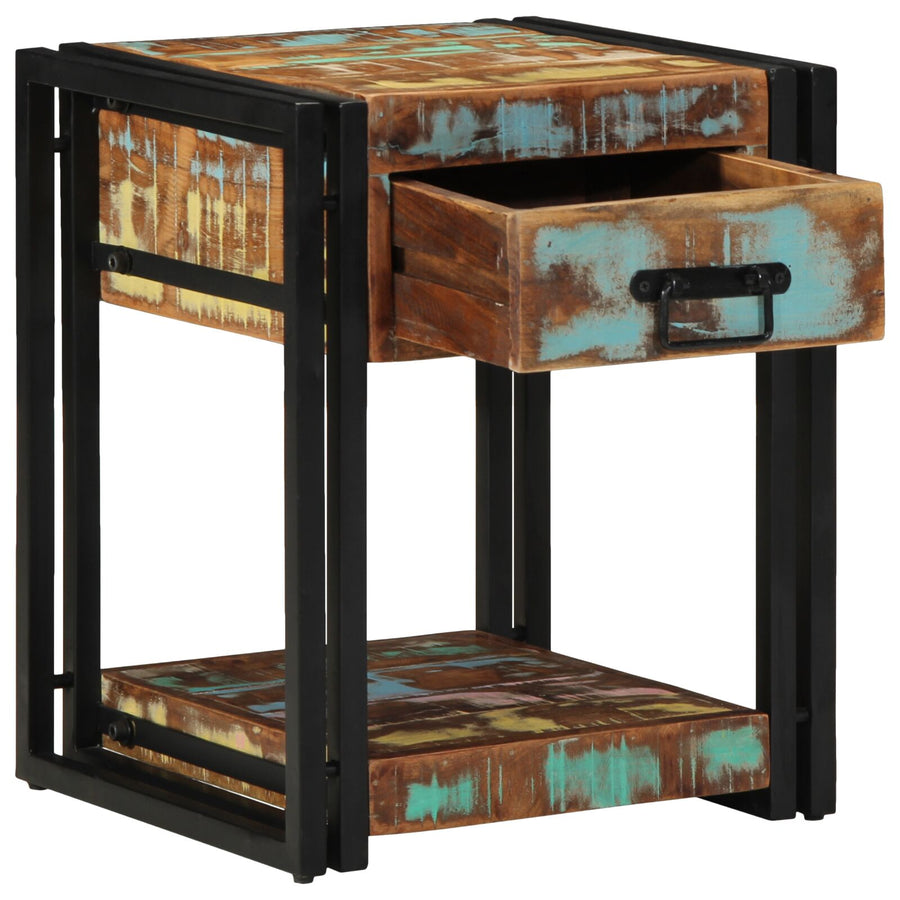 Nachtkastje 1 40 x 40 x 50 cm Massief gerecycled hout