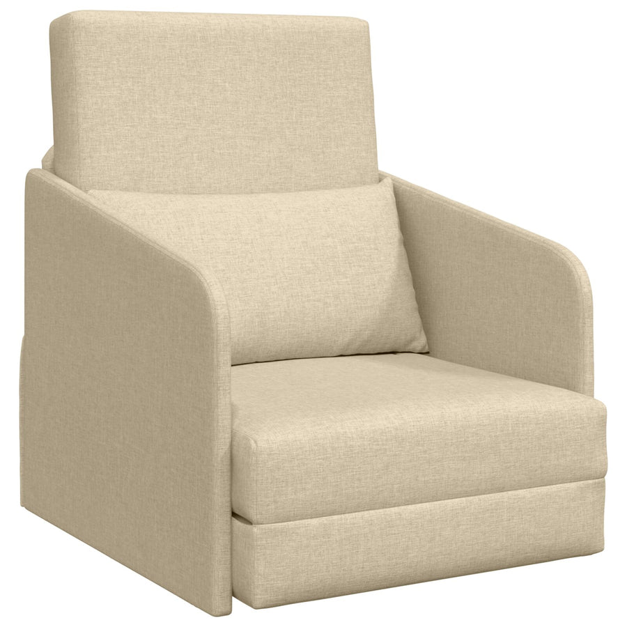 Vloer Sofa Bed 2-In-1 65X80X83 Cm Stof Crème