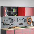 Gereedschapskast set 6 stuks gepoedercoat staal rood