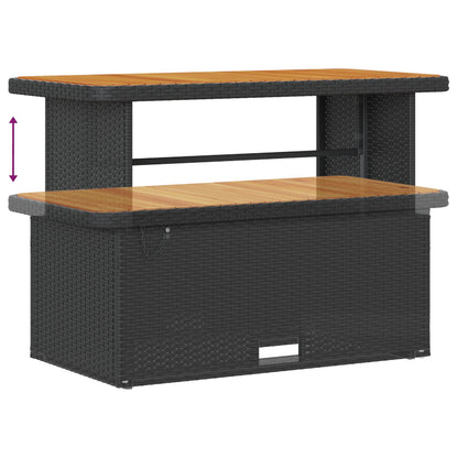 13-Delige Tuin Sofa Set Met Kussens Zwart Poly Rattan Acacia, 2-Zits Tuin Sofa Met Opslag & Kussens Zwart Poly Rattan, 4-Delige Tuin Eet Set Met Kussens Zwart Poly Rattan Acacia Wit