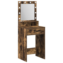 Kaptafel Met Led-Verlichting - Gerookt Eiken 50 x 41 x 135 cm Gerookte eik