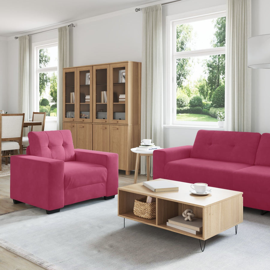3-Delige Bank Set Met Kussens Fluweel