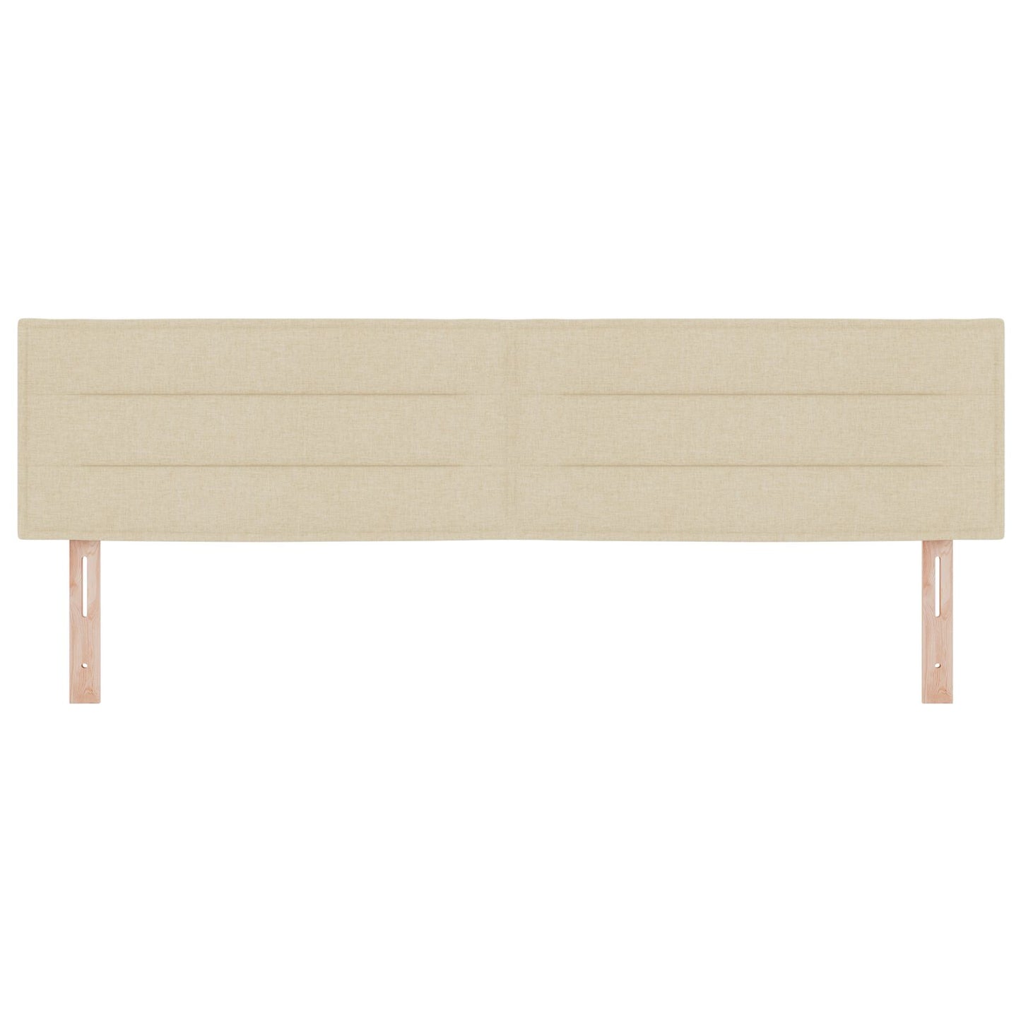 Hoofdbord Lijnen Design Stof Crème 180 cm Laag hoofdbord