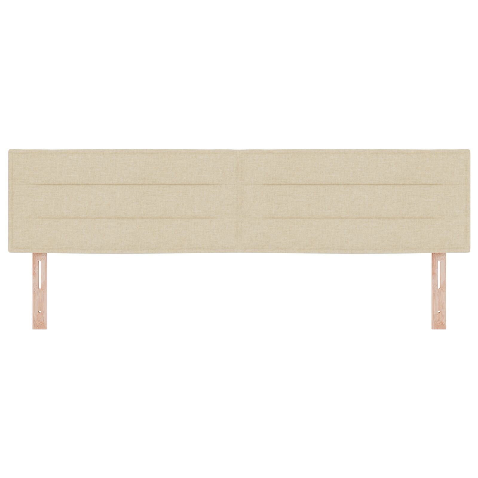 Hoofdbord Lijnen Design Stof Crème 180 cm Laag hoofdbord