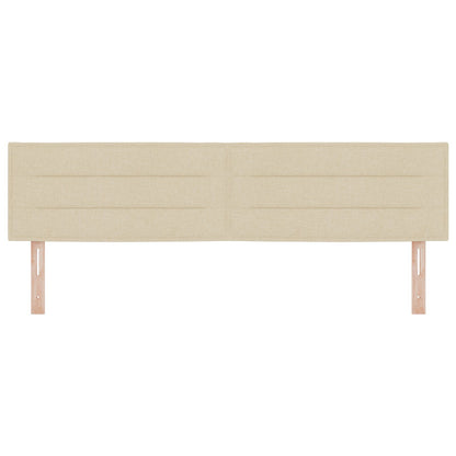 Hoofdbord Lijnen Design Stof Crème 180 cm Laag hoofdbord