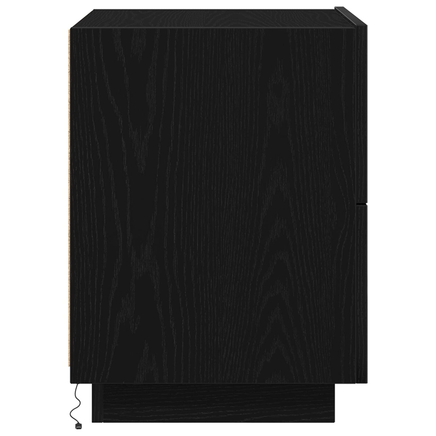 Nachtkastjes Met Led-Verlichting 2 Stuks Zwart Eiken 45X40X55 Cm