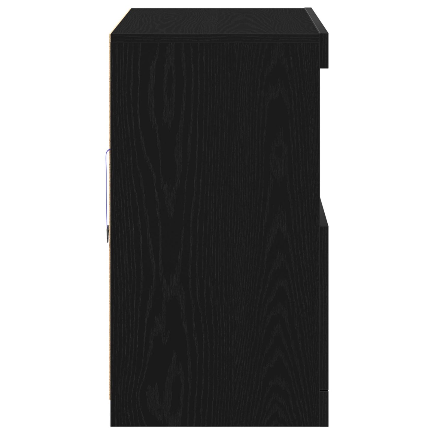 Dressoir Met Led Verlichting 81X37X67 Cm Zwart eiken
