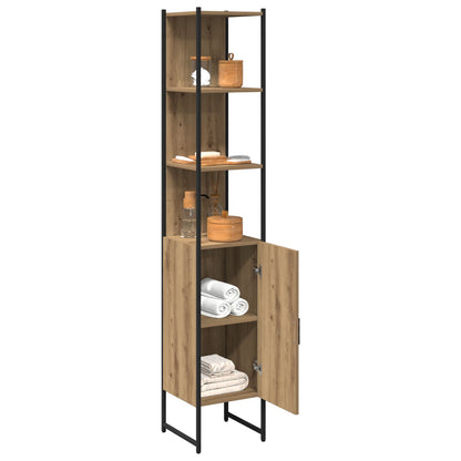 Badkamerkast Artisan Eiken 33X33X185,5 Cm Gelaagd Hout