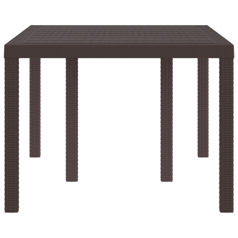 Buiten Tafel Kunststof Groot Lichtgewicht Buiten Eettafel Bruin 1,5 m
