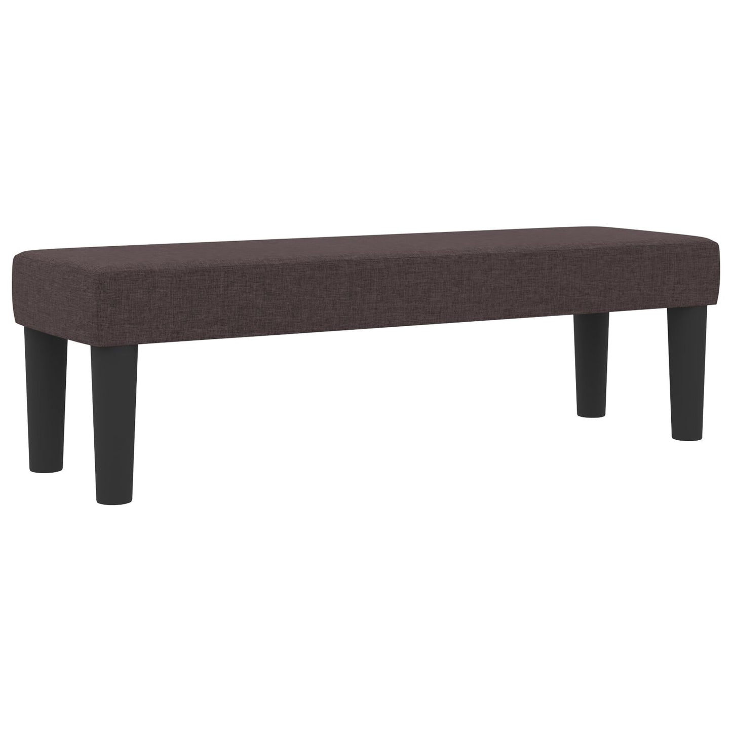 Boxspring Bed Met Matras & Bank Donkerbruin 140X190 Cm Stof Zwart