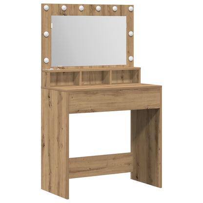 Kaptafel Met Led-Verlichting Artisan Eik Ambachtelijk eiken 79 x 41 x 135 cm