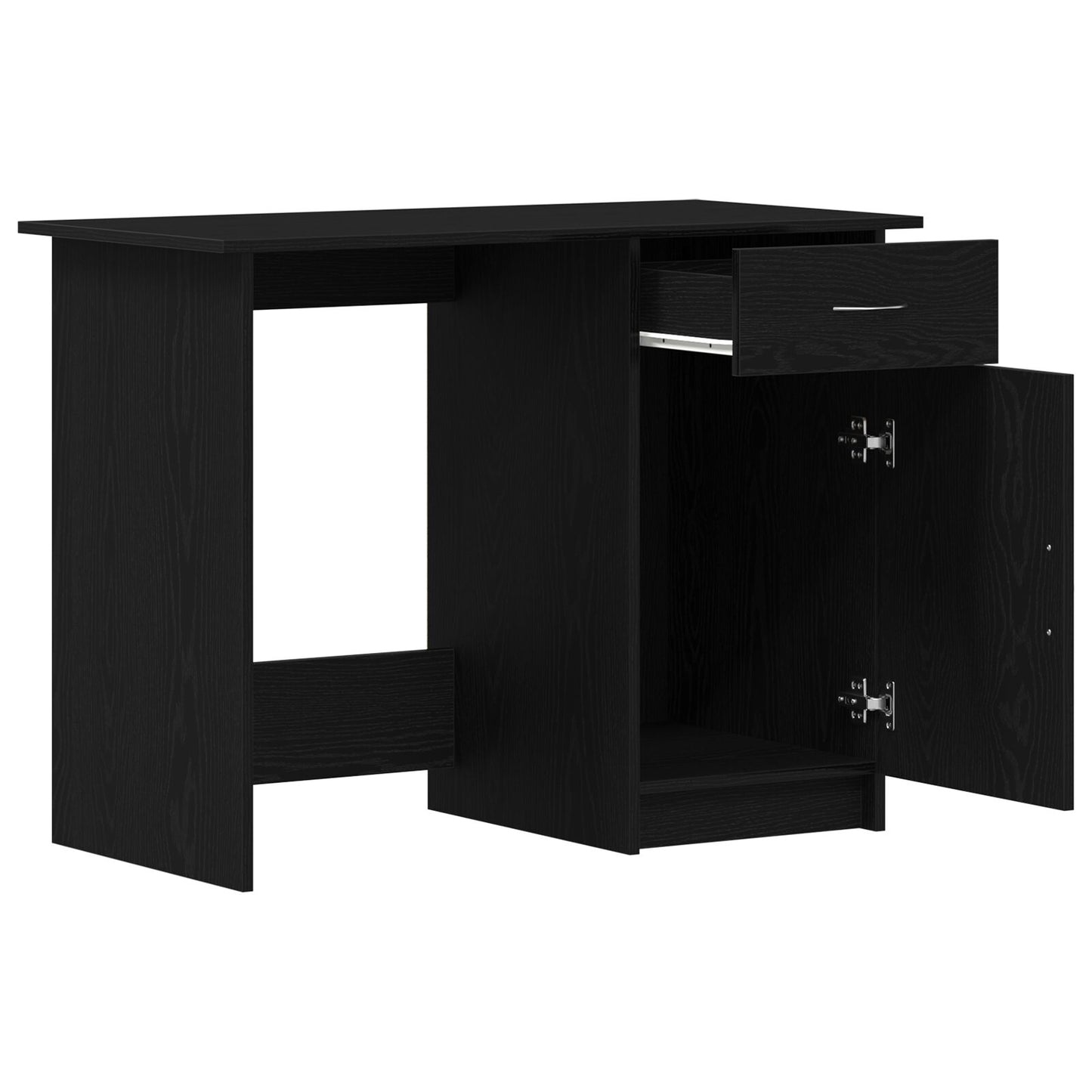 Bureau Zwart Eiken 100X50X76 Cm Enkel Hout