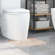 Non-slip Bath Mat with Toilet Cutout Cream 50 x 50 cm PP
