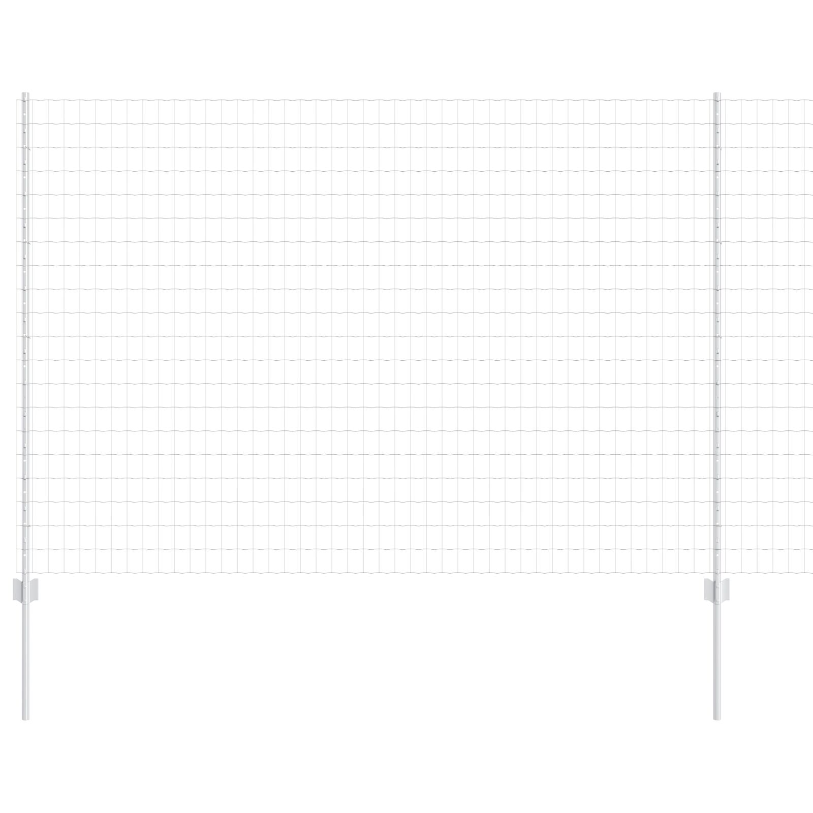 Tuinhek Set Set Van 2 Gegalvaniseerd Staal Staal 10 X 1.6 M