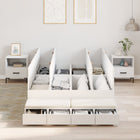 Storage Bed Frame with Drawer with Storage White 120 cm Engineered Wood