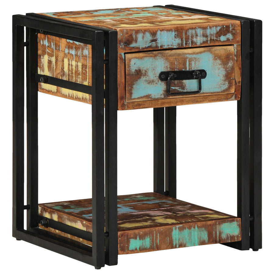 Nachtkastje 1 40 x 40 x 50 cm Massief gerecycled hout