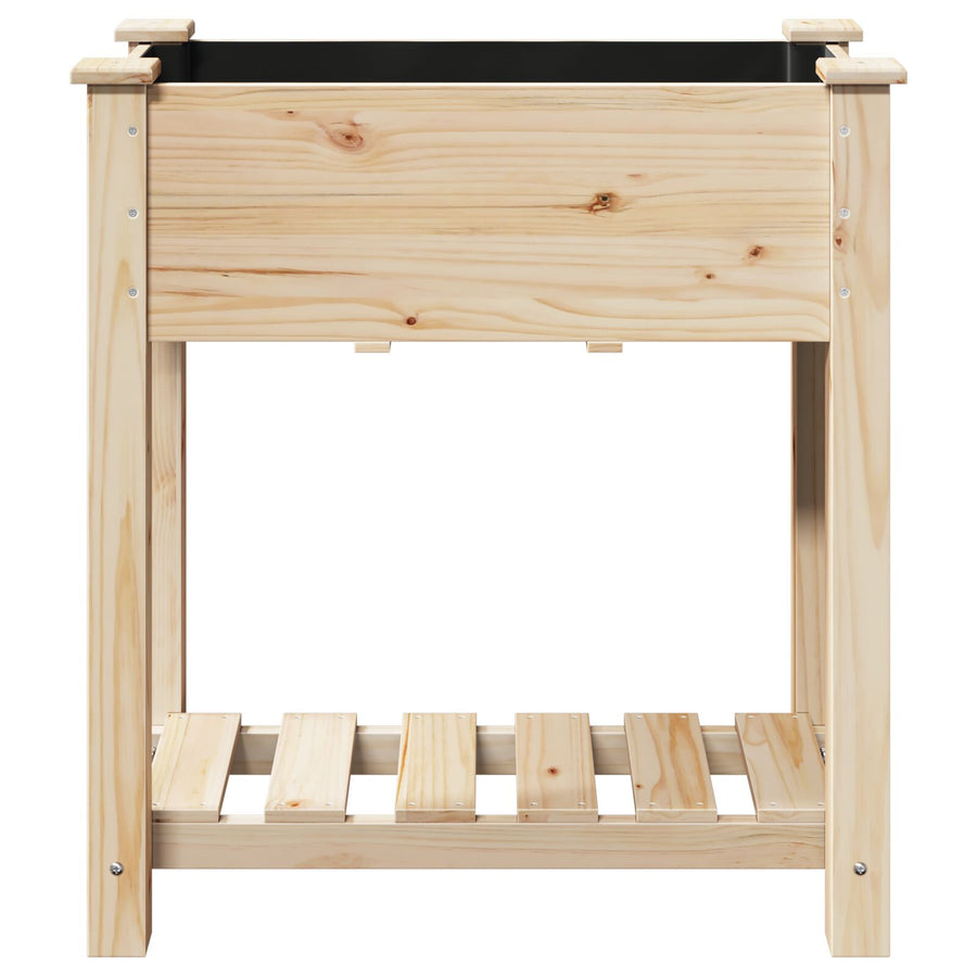 Tuinbak Met Plank 71X37X76 Cm Massief Vurenhout 71 x 37 x 76.5 cm