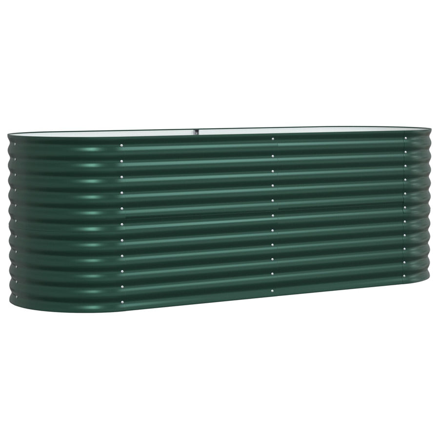 Tuin Verhoogd Bed Gegalvaniseerd Staal 240 x 80 x 81 cm Groen