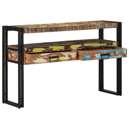 Bijzettafels Meerkleurig En Metaal 120 x 33 x 75 cm Massief gerecycled hout