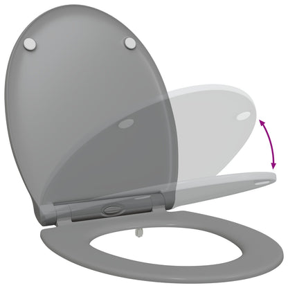 Snelle Release Toiletbril Met Zachte Sluiting Duroplast Grijs